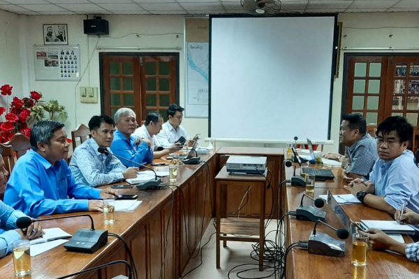Meeting the participants at the District Office of Pakse city