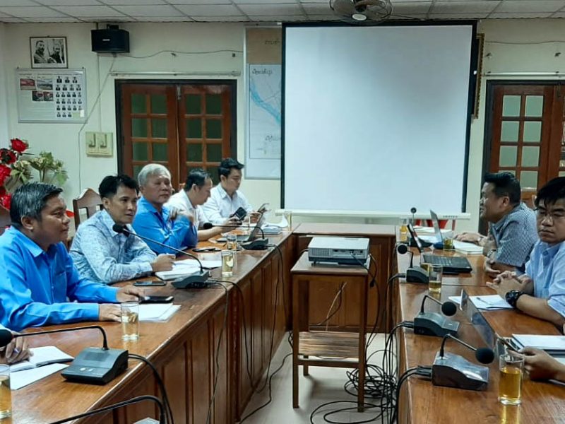 Meeting the participants at the District Office of Pakse city
