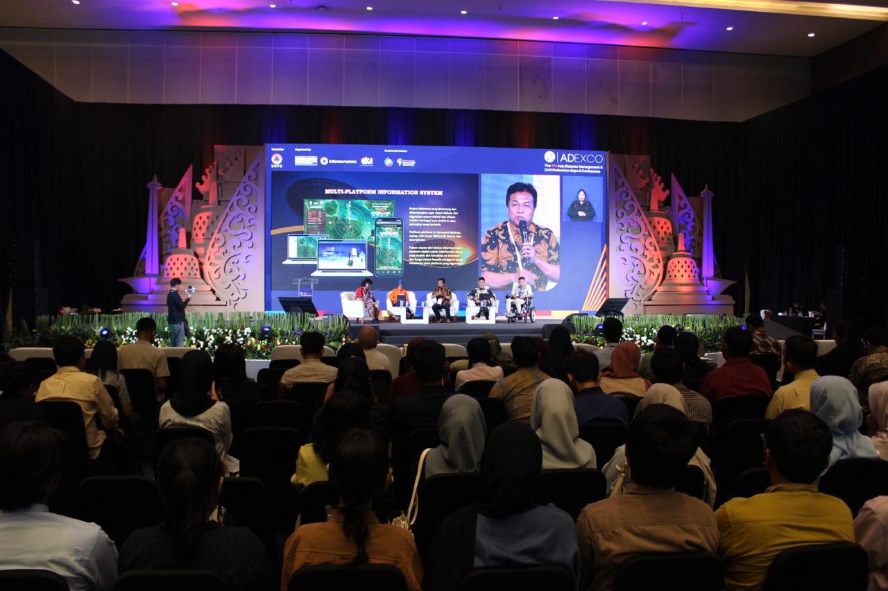 During the panel session on September 12, Albertus Sulaiman, Head of Climate and Atmospheric Research and Innovation at BRIN, highlighted the Inclusive District Platform (IDP) for disaster management. Source: ADEXCO